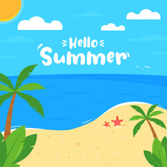 Fototapeta na wymiar Summer day background design