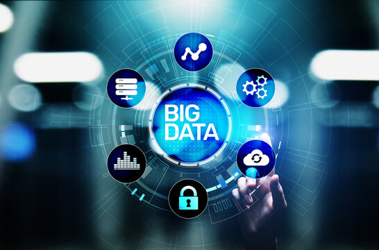 Big data analytics platform, business intelligence and modern technology concept on vitual screen