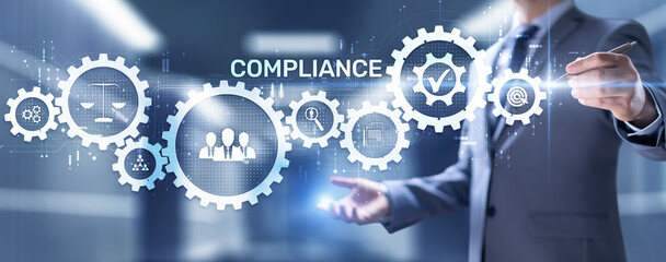 Compliance rules regulation business policy law concept
