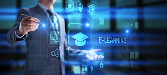 E-learning EdTech Education Technology elearning online learning internet technology concept