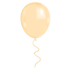 orange balloon isolated on a white background