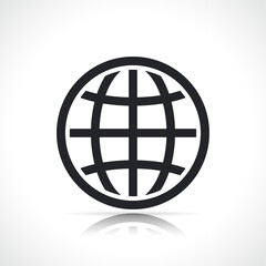 world globe icon isolated design
