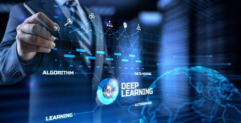 Deep learning neural network AI Artificial intelligence concept