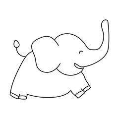 hand drawn doodle animal cute funny pet animal line drawing