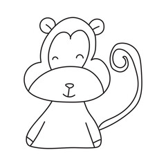 hand drawn doodle animal cute funny pet animal line drawing