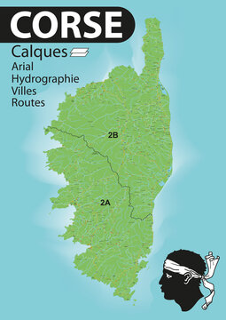 Débardeur Avec Carte De La Corse - T-shirt Fin Homme/femme, Coupe Classique, Pour Amoureux De L'île De Beauté