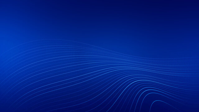 Blue abstract background of wave connect for dots.
