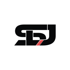 SLJ letter monogram logo design vector