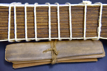 Two bundles of palm leaf (Borassus flabellifer) manuscript.