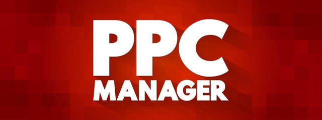 Ppc Manager text quote, business concept background
