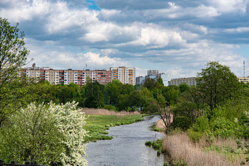 view of the town in the city