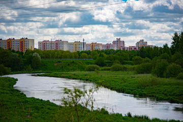 the river in the city