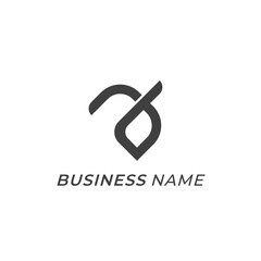 design logo creative font initial A and B