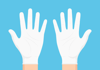 Rubber gloves cartoon vector. Rubber gloves sign. hand vector.