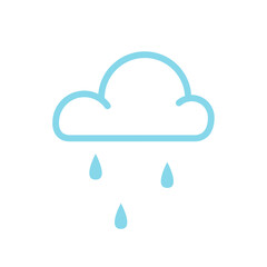 Cloud symbol. Rain cloud icon vector.