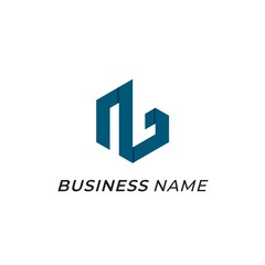 logo vector polygon letter b