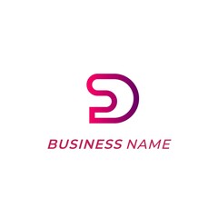 design logo combine letter S and letter D