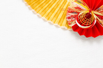日本　正月　お飾り　年賀状　和風背景