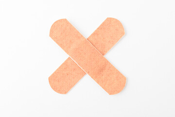 Band aid on white background