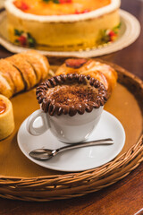 Beautiful Coffee Drink Cappuccino with Nutella Cinnamon Chocolate