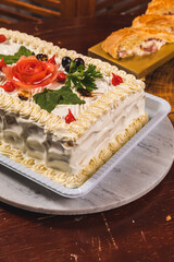 Delicious Cake On a Perfect Table With Snacks