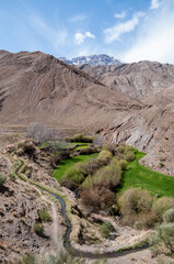 Paisaje en las montañas del Atlas en el sur de Marruecos