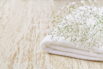 template for advertising a cosmetic product, cream or lotion on a white table.