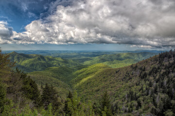 Beautiful lush blue Ridge Parkway