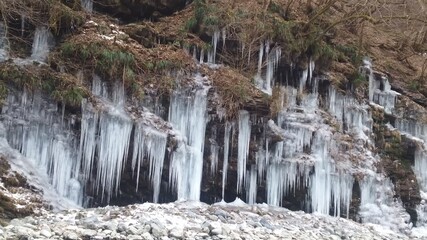 waterfall in winter