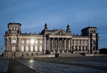 Fototapeta na wymiar Reichstag Berlin in 1984 Germany