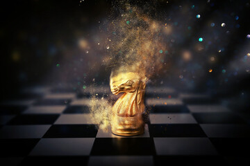 Image of chess game. Business, competition, strategy, leadership and success concept