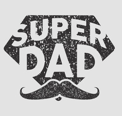 Fathers day Super Dad tshirt design vector template. Father's Day Tshirt Design vector file