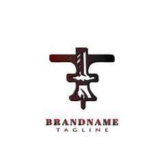 drill logo icon cartoon design vector illustration