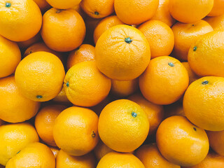 Fresh mandarin oranges texture background of juicy ripe oranges freshly