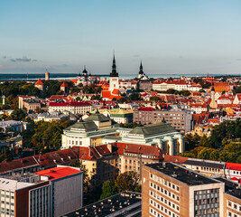 Autumn view over the city of Tallinn Estonia - 434955562