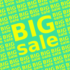Big sale banner. Inscription yellow on a blue background. - 434955598