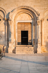 The portal of the church of Santa Maria Maggiore di Siponto, Manfredonia, Italy