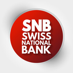 SNB - Swiss National Bank acronym, business concept background