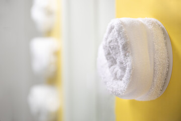towels at a spa or hotel room