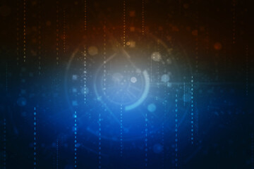 2d illustration Abstract futuristic electronic circuit technology background
