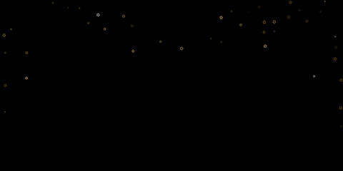 Gold Glitter Stars. Luxury Shiny Confetti.