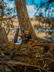 spinning fishing nature fisherman