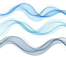 Vector abstract colorful flowing wave lines isolated on white background. Design element for technology, science, modern concept.