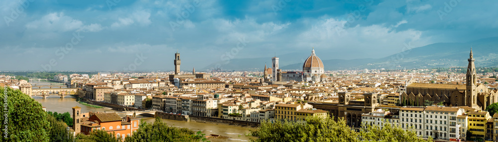 Wall mural panorama of florence seen from piazzale michelangelo