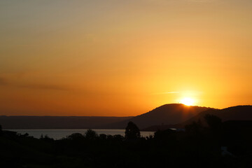 Sonnenuntergang Lake Rotorua Neuseeland / Sundown Lake Rotorua New Zealand /