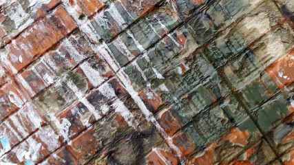 Vintage background from old dirty bricks. Creative art background