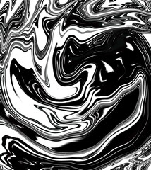Abstract Black Watercolour Art. Fluid Painting Fluid Liquid Element