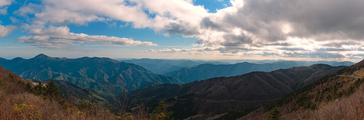 四国カルスト 天狗高原からの風景（高知県側）