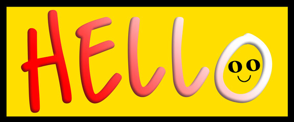 Hello Speech Message. Banner, speech bubble, poster and sticker concept with text Hello.