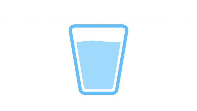 水が増えるグラス 白背景